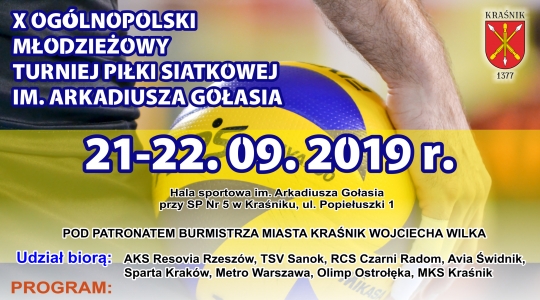 Zdjęcie - X Ogólnopolski Młodzieżowy Turniej Piłki Siatkowej im. Arkadiusza Gołasia